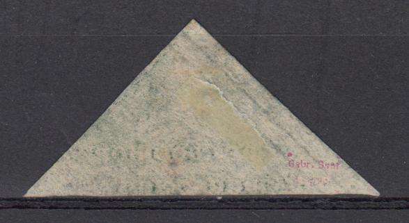 COGH-VERY NICE DARK GREEN SHILLING SG 8b ???   DEALERS STAMP-SEE BACK, BELOW