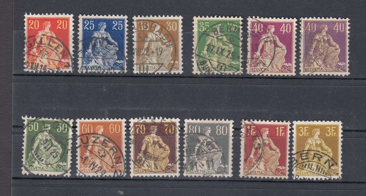 SWITZERLAND-1908/18 VFU SET + BI/COLOURS INCLUDED  R1250.00