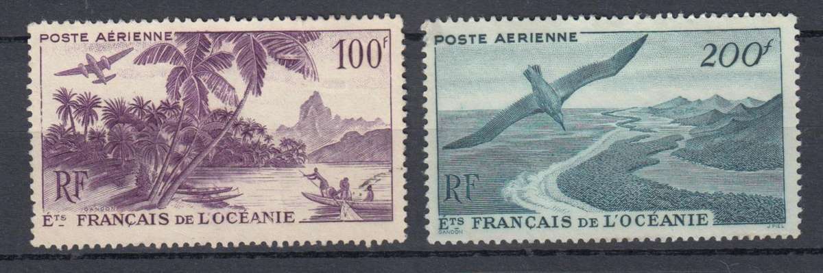 FRENCH OCEANIC SETT. THE DIFFICULT AIRS SG208/9 NO GUM  R1650.00