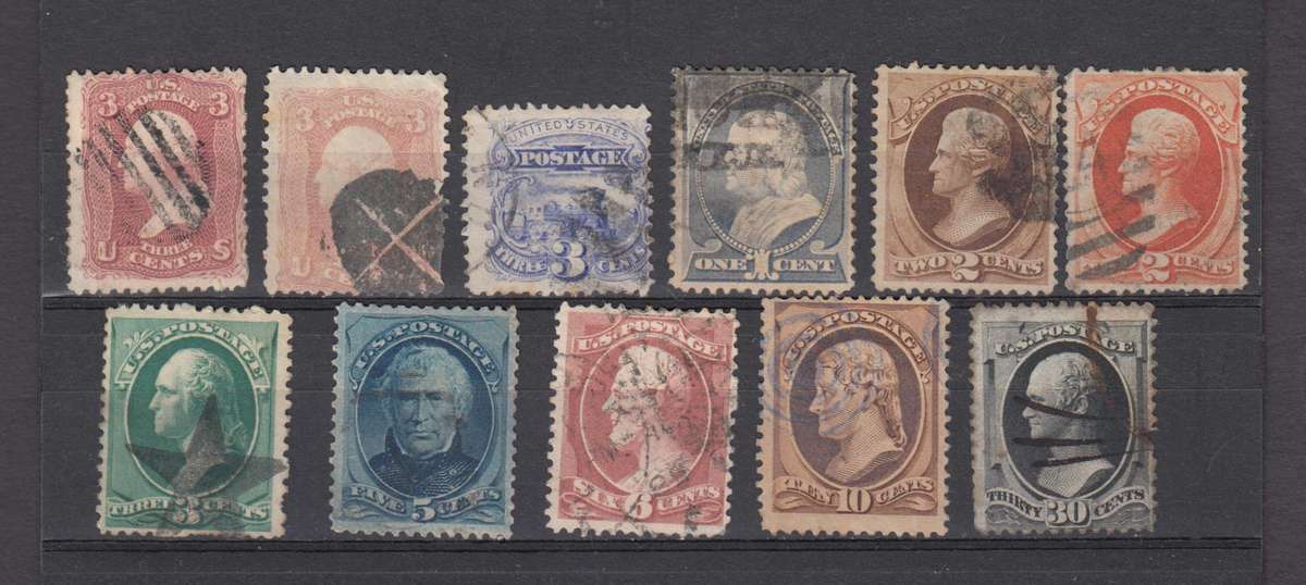 USA-DIFFICULT LOT USED 30c HAS A NICK-REST FINE USED  R4660.00