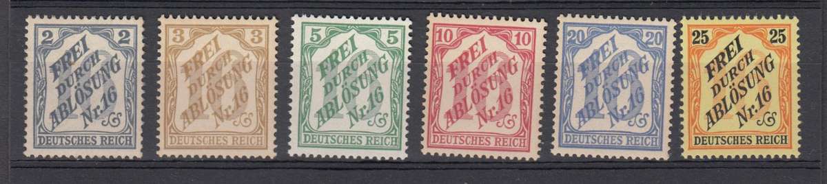 GERMANY-1908 SCARCE OFFICIAL SET VFM H.R.   R3860.00