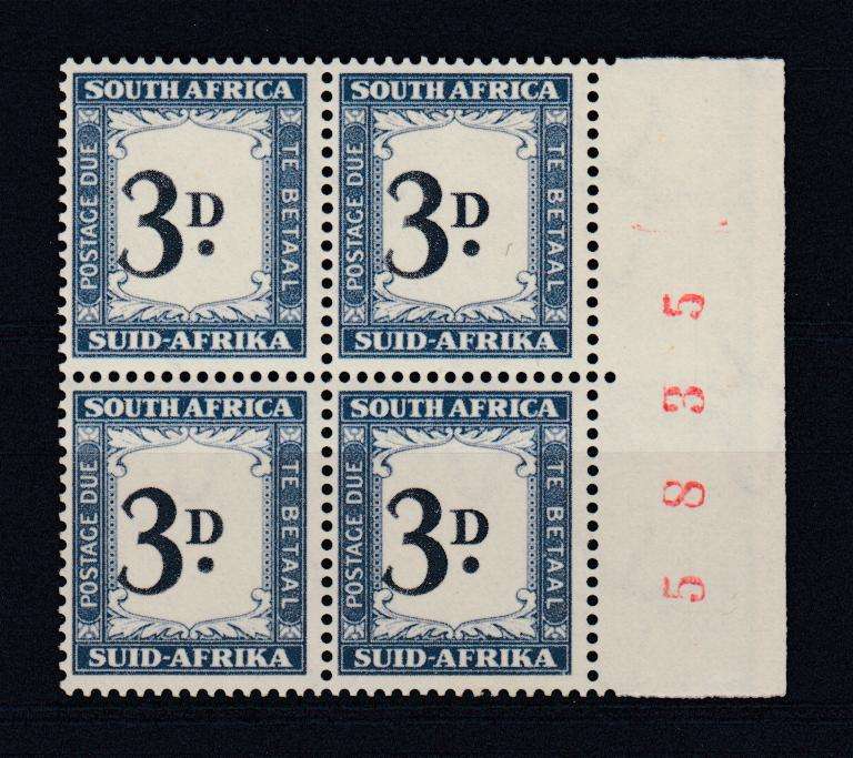 UNION-POSTAGE DUE BLOCK 3d SUPERB UMM   SHEET NO AND VALUE SHIFTS ON ALL !