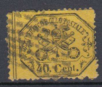 PAPAL STATES-GENUINE ISSUES SG 52 SCARCE  VFU   R3000.00