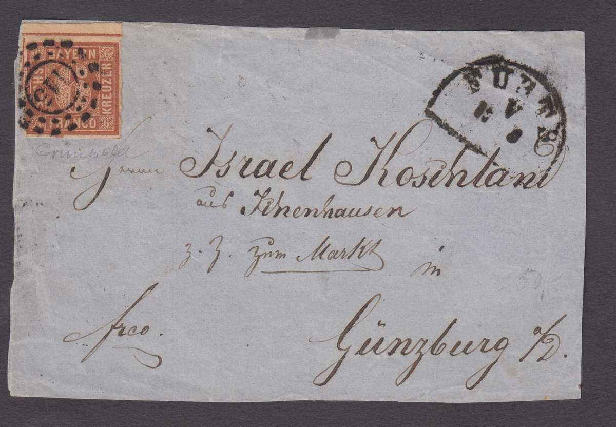 BAVARIA-VERY SCARCE PROVING CANCEL SUPERB ON FRONT