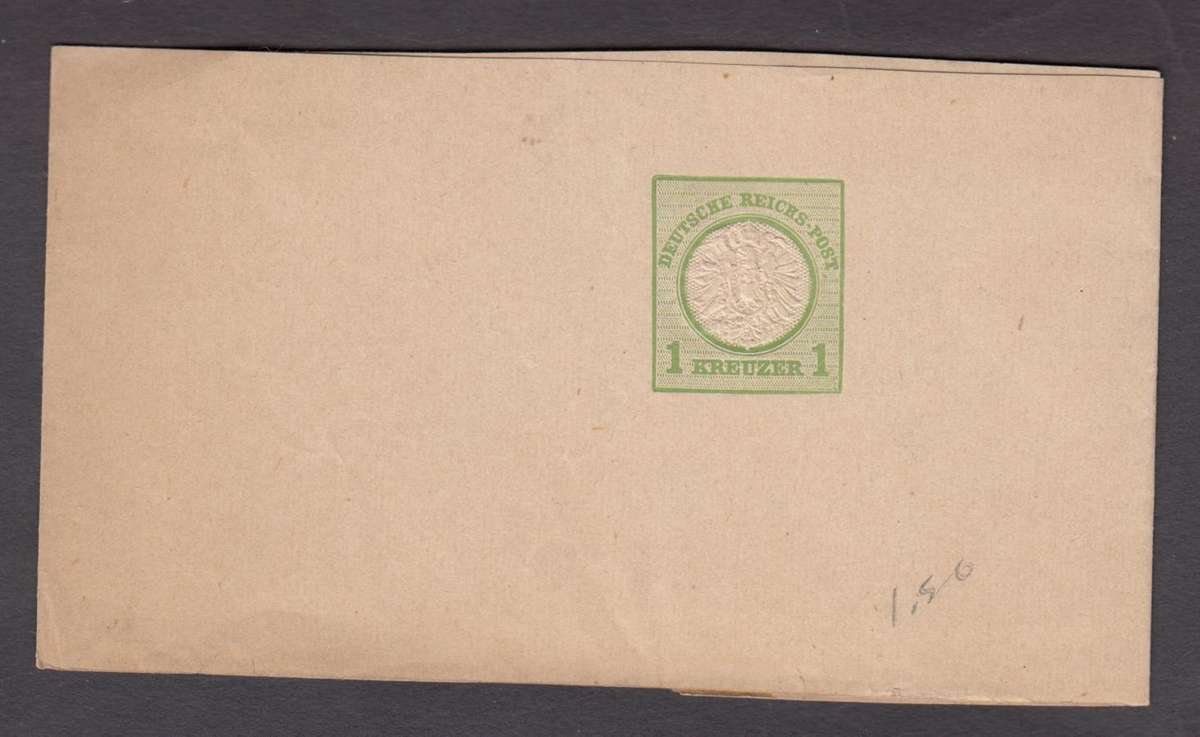 GERMAN EMPIRE-SCARCE EARLY SUPERB UNUSED WRAPPER - GREAT EMBOSSING