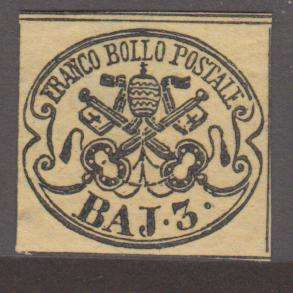 PAPAL STATES-ORIGINAL ISSUES SG16 VFM ORIGINAL GUM H.R.   R850.00