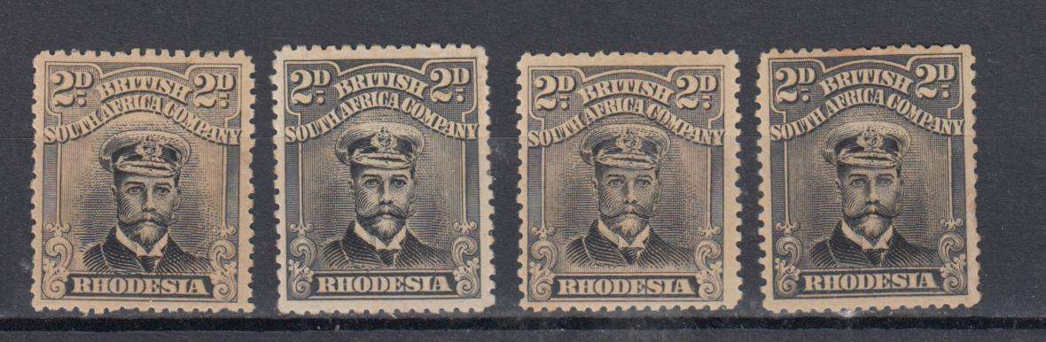 BSAC-DIE II ON TONED GUM 2d ALL LISTED SHADES-SEE BACKS BELOW   R4100.00