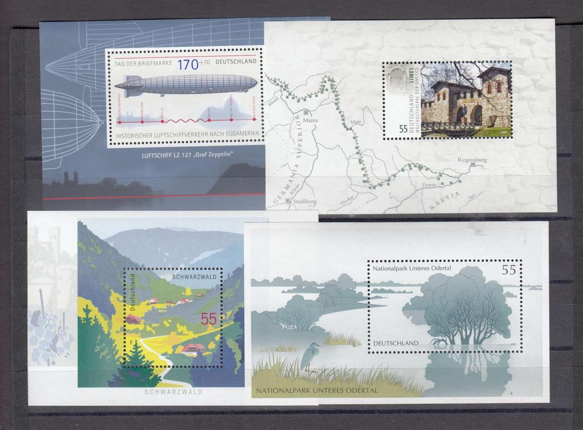GERMANY-VERY SCARCE 4 MODERN mini sheets   R1100.00