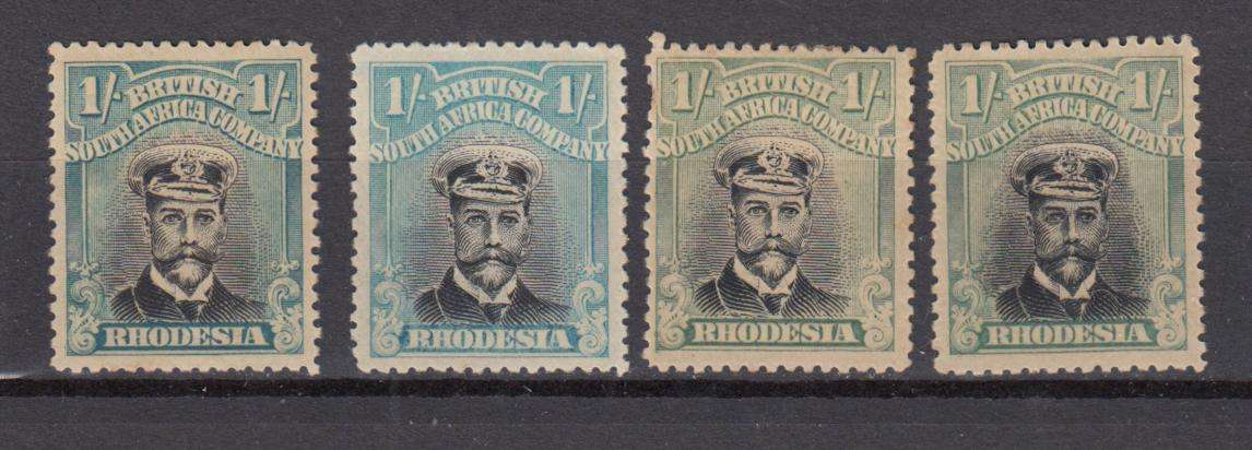 BSAC- VERY SCARCE GROUP OF ALL THE 1 SHILLING  SHADES-SEE BELOW   R5450.00