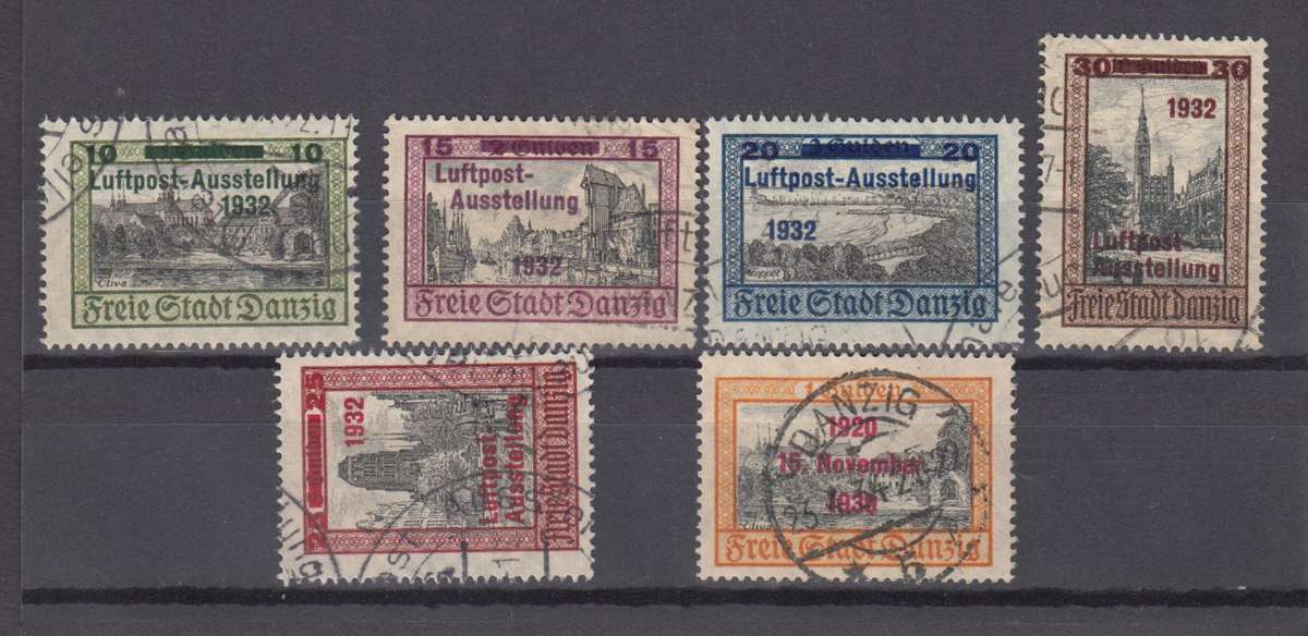 DANZIG-SCARCE 1932 AIR SET SUPERB USED      R4430.00