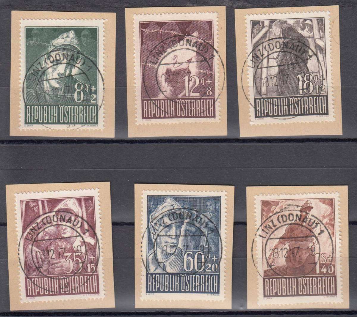 AUSTRIA-1947 SET SUPERB on piece