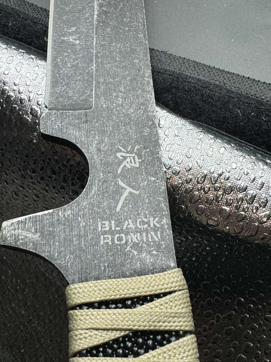 Black Ronin Combat Wakizashi Sword w/Black StoneWash Blade