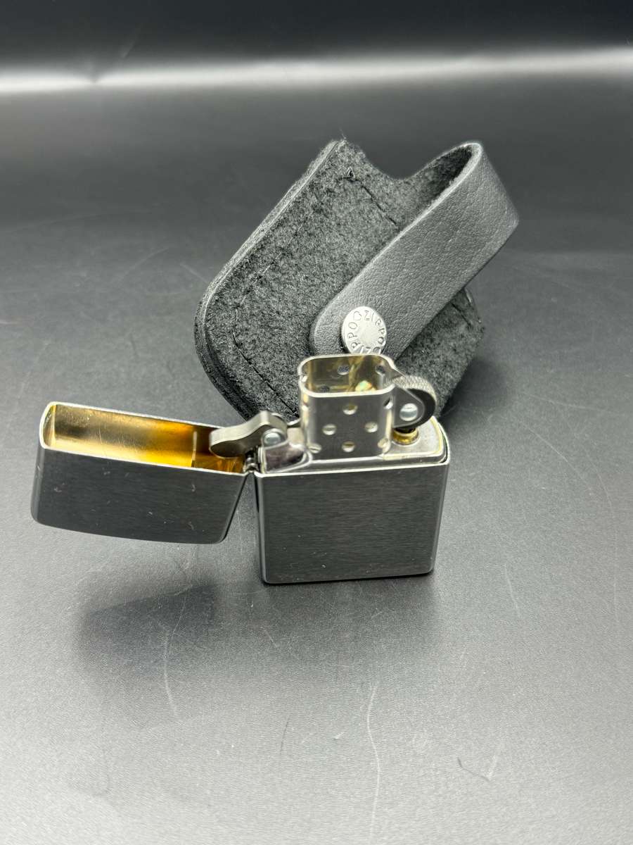 Zippo brushed chrome lighter