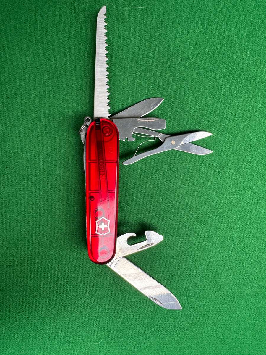 Victorinox Huntsman Trans Red with Plus Scales