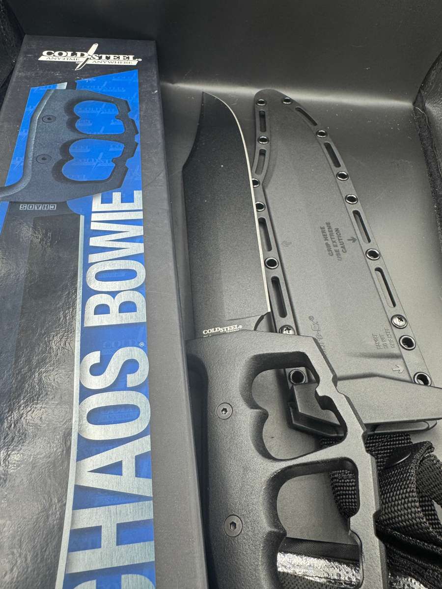 Cold Steel 80NTB Chaos Bowie Fixed Blade Knife 10.5" SK-5 High Carbon