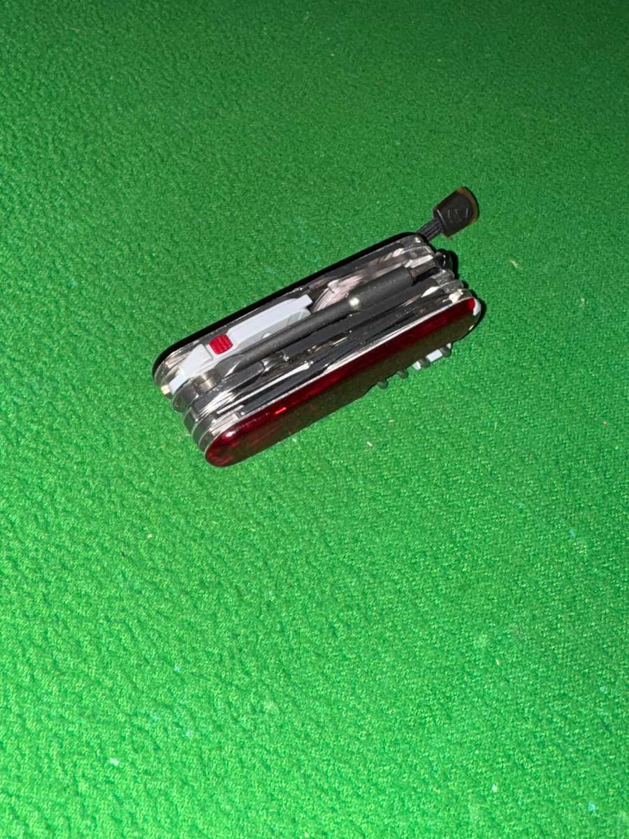 Victorinox CyberTool L With Fold-Out Bit Case - Transparent Red, 91mm