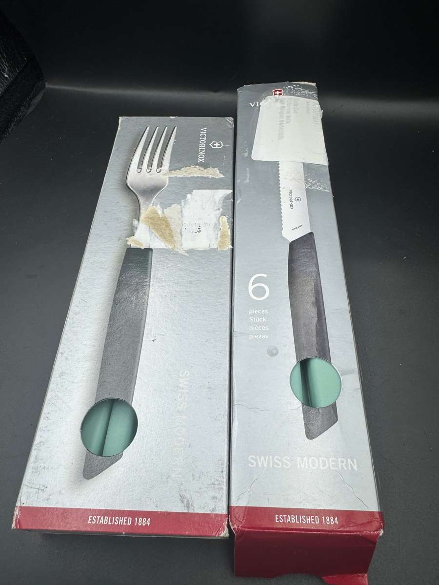 Victorinox Fork and Knife Modern Mint Green
