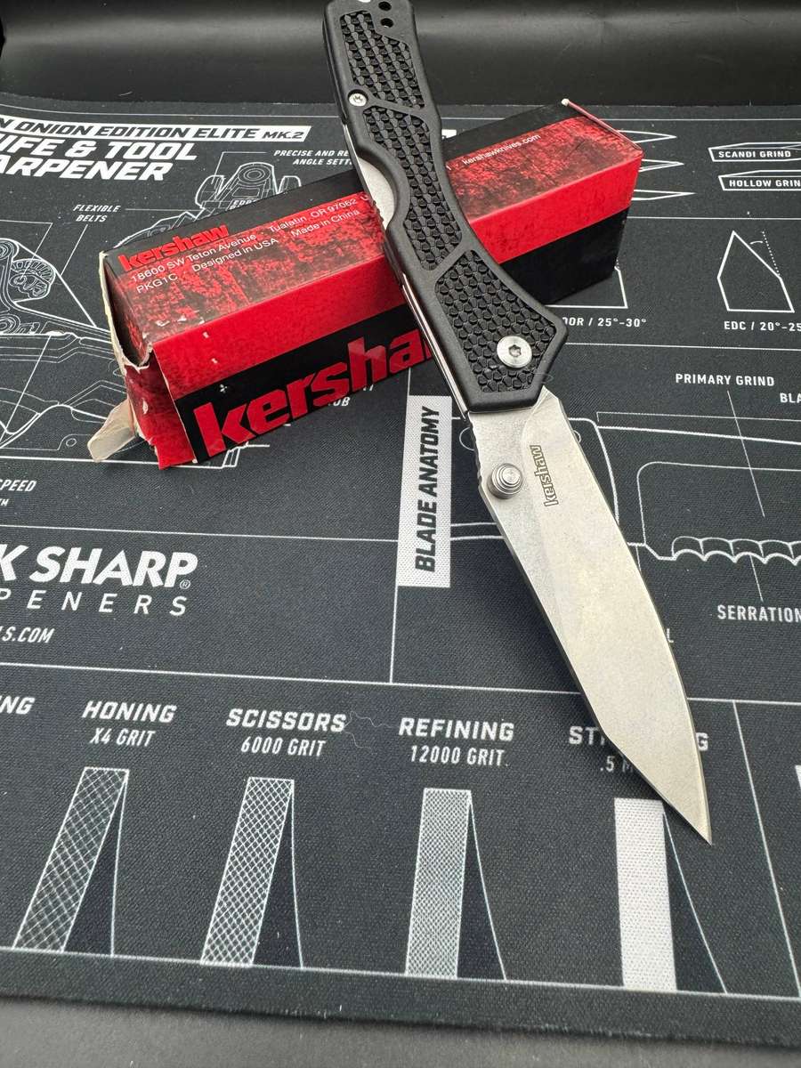 Kershaw Cargo Black GFN LockBack w/StoneWashed Blade Finish
