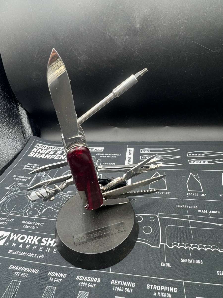 Victorinox CyberTool L With Fold-Out Bit Case - Transparent Red, 91mm