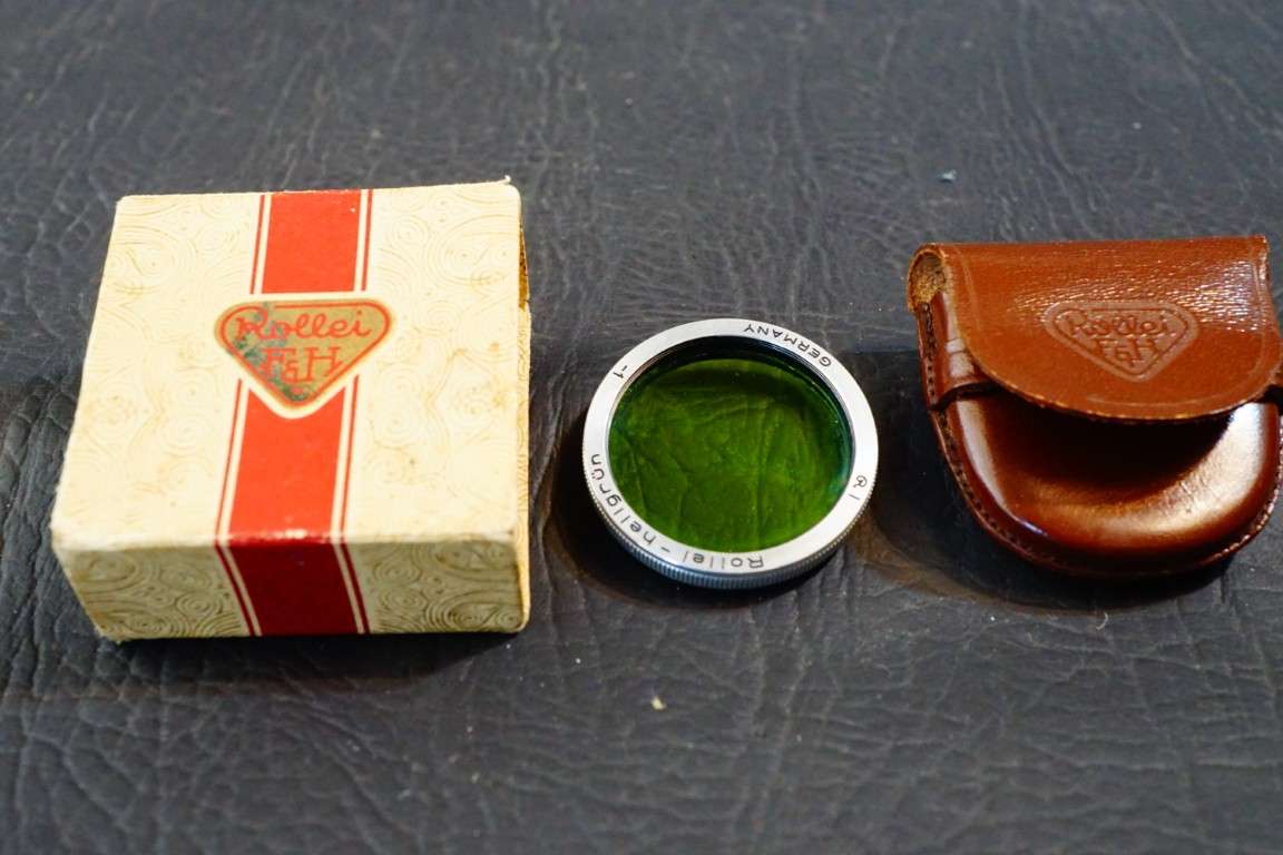 Rollei Franks & Heidecke RI/Bay 1 - Hellgrun Light Green Filter w/ Case and Box **Great Condition**