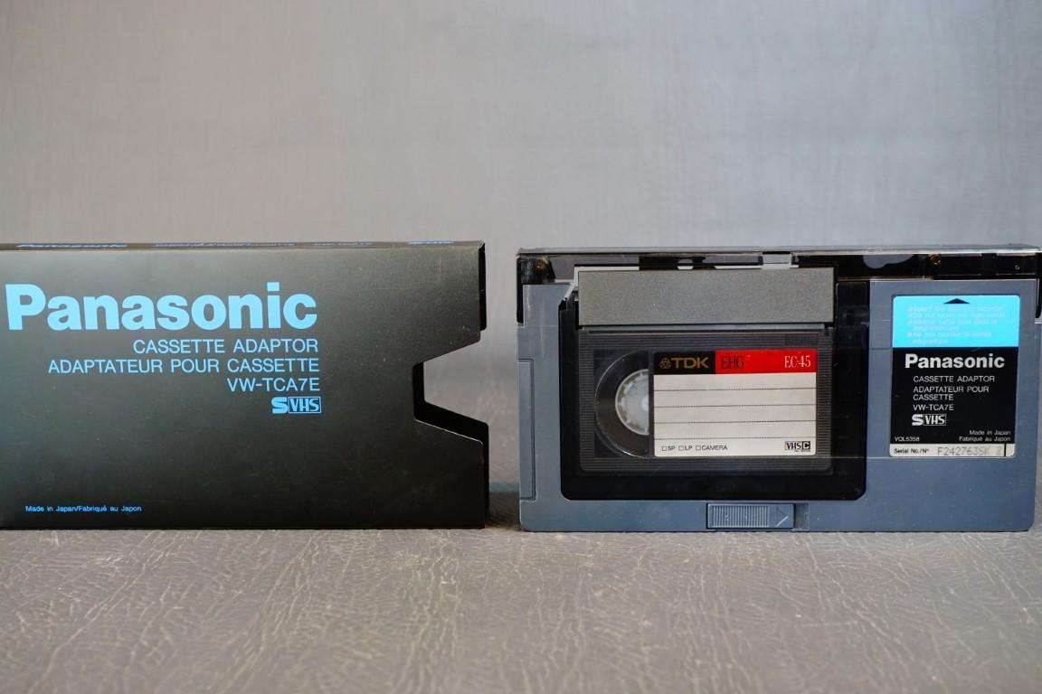 VHS/C Cassette Adaptor PANASONIC VW-TCA7E SVHS Camcorder Converter Tape Adapter **Great Condition**