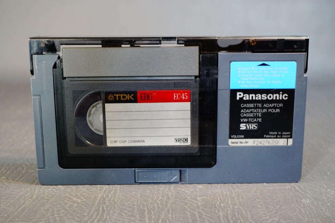 VHS/C Cassette Adaptor PANASONIC VW-TCA7E SVHS Camcorder Converter Tape Adapter **Great Condition**