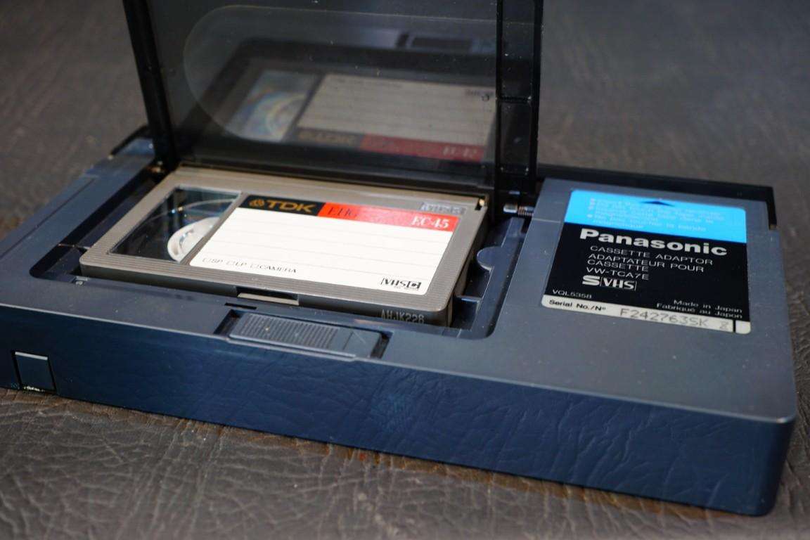 VHS/C Cassette Adaptor PANASONIC VW-TCA7E SVHS Camcorder Converter Tape Adapter **Great Condition**