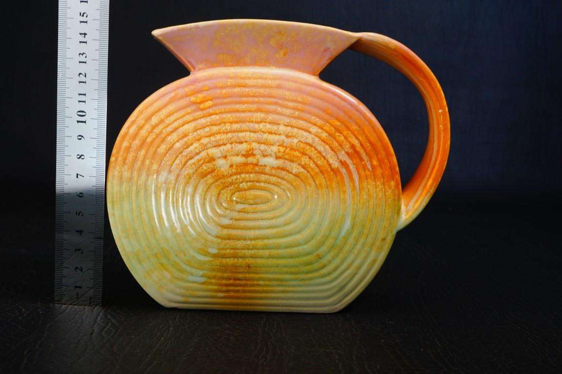 Sylvac 1175 Vase, Art Deco Pilgrim Shape Jug, Vibrant Colours, C1930's