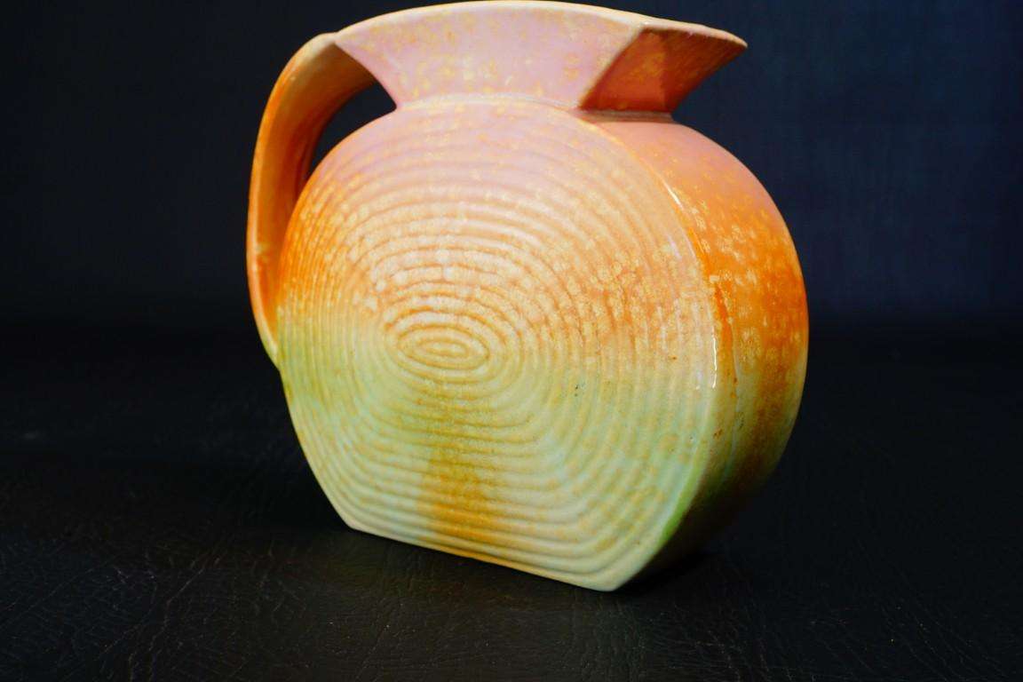 Sylvac 1175 Vase, Art Deco Pilgrim Shape Jug, Vibrant Colours, C1930's