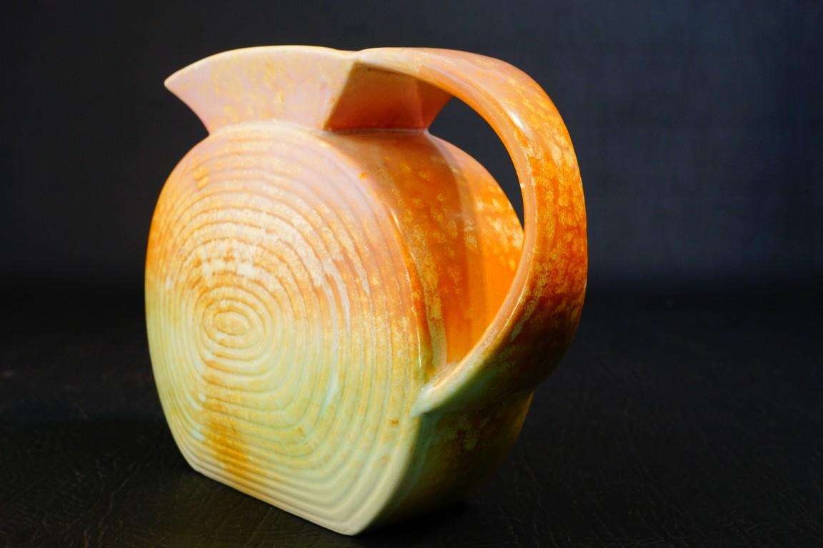 Sylvac 1175 Vase, Art Deco Pilgrim Shape Jug, Vibrant Colours, C1930's