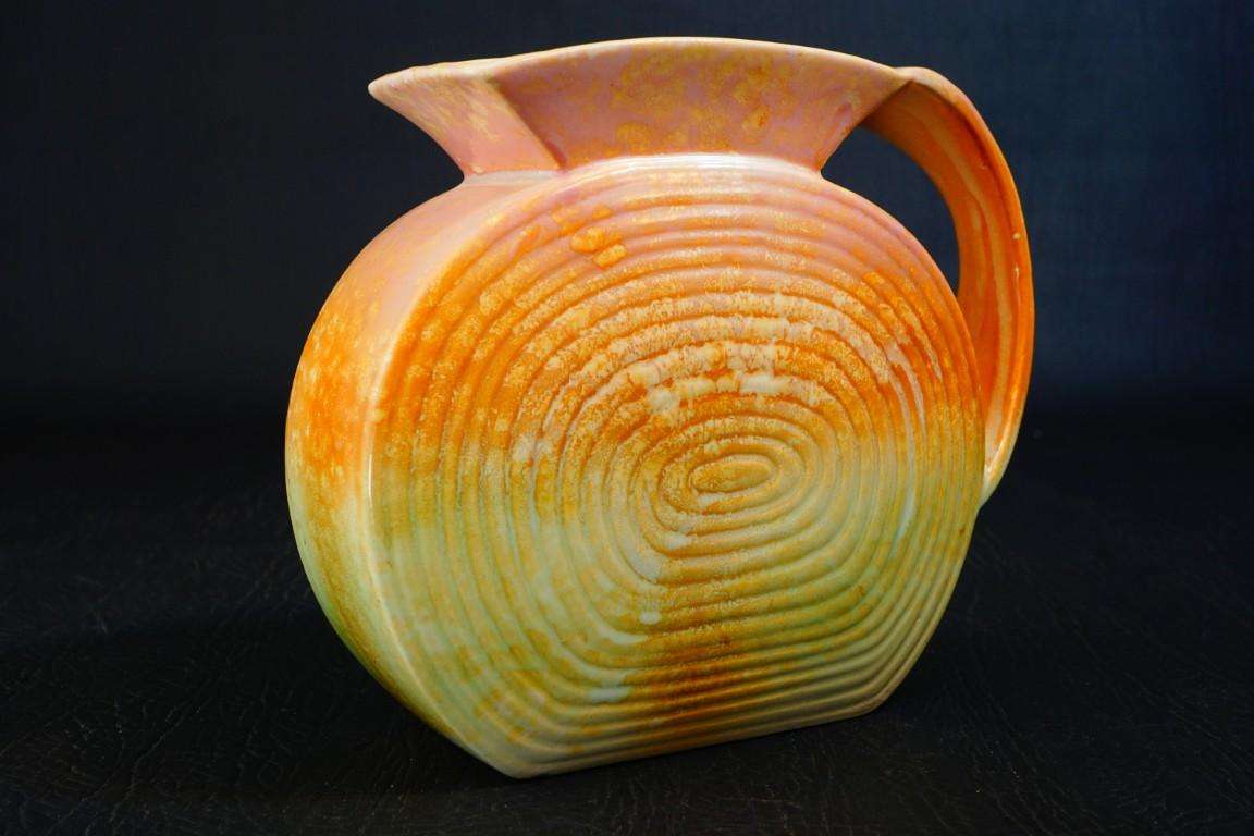 Sylvac 1175 Vase, Art Deco Pilgrim Shape Jug, Vibrant Colours, C1930's
