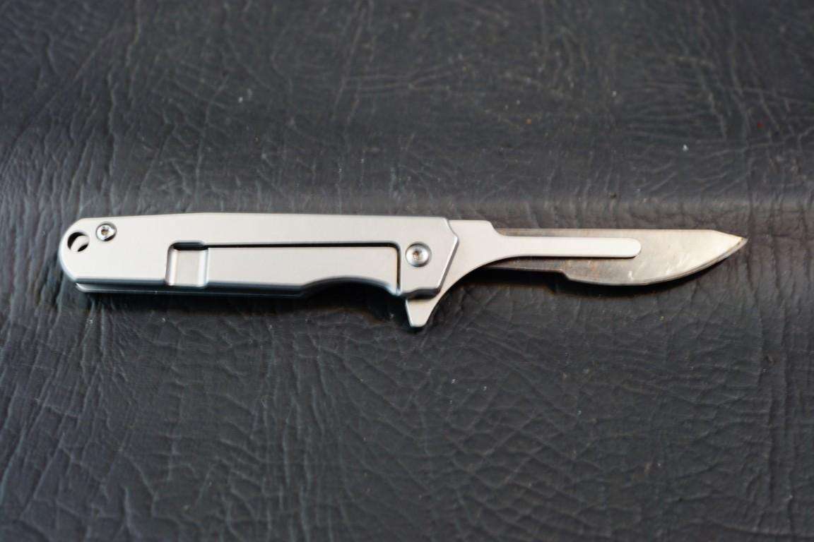 Steel Folding Scalpel Knife, Slim Razor Knife with Frame Lock uses #24 Blades **Great Condition**