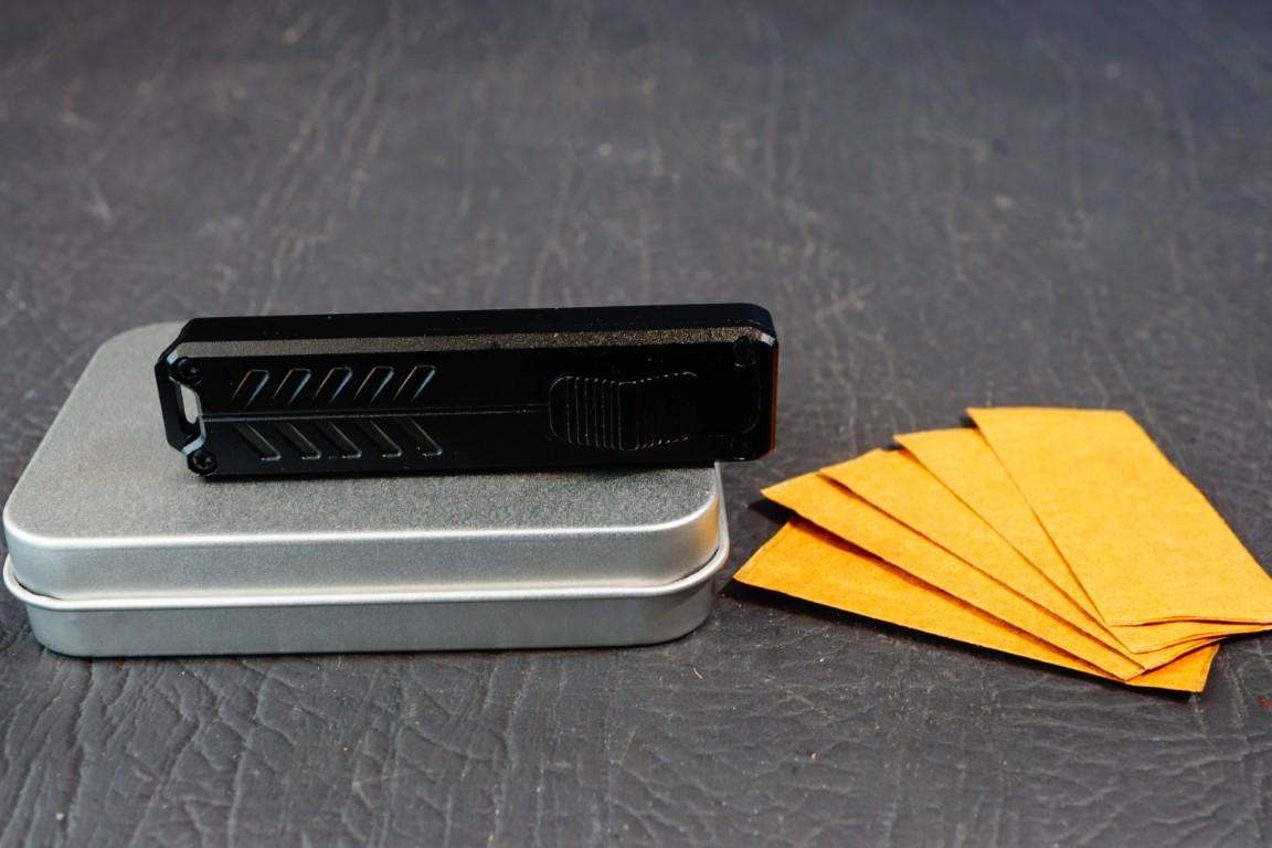 OTF Scalpel Knife Automatic Out the Front D/A Double Action Blade 5.25" MINI Black  **5 Blades Inc**