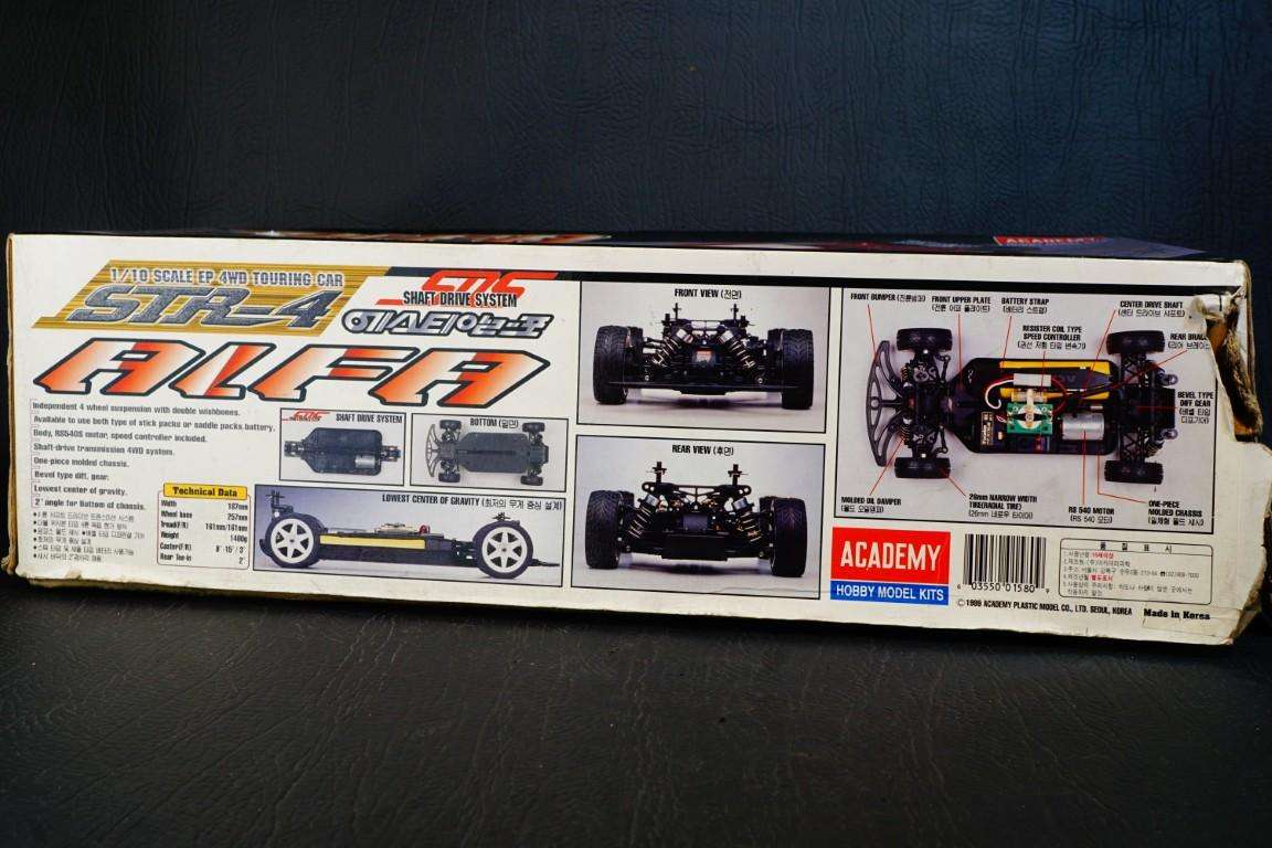 Original Academy STR-4 Alfa 4WD 1/10 RC Racing Car **Great Condition**