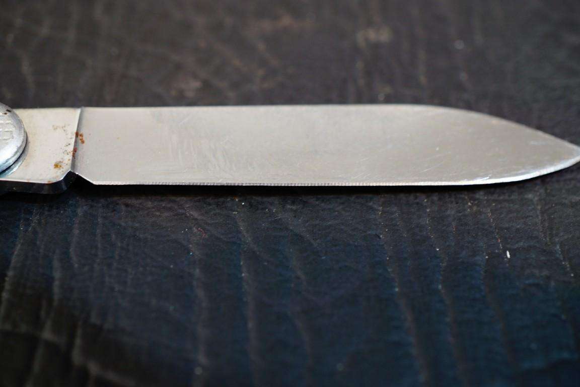 Victorinox Swiss Army Silver Alox Knife with Two Blades **Good Condition**