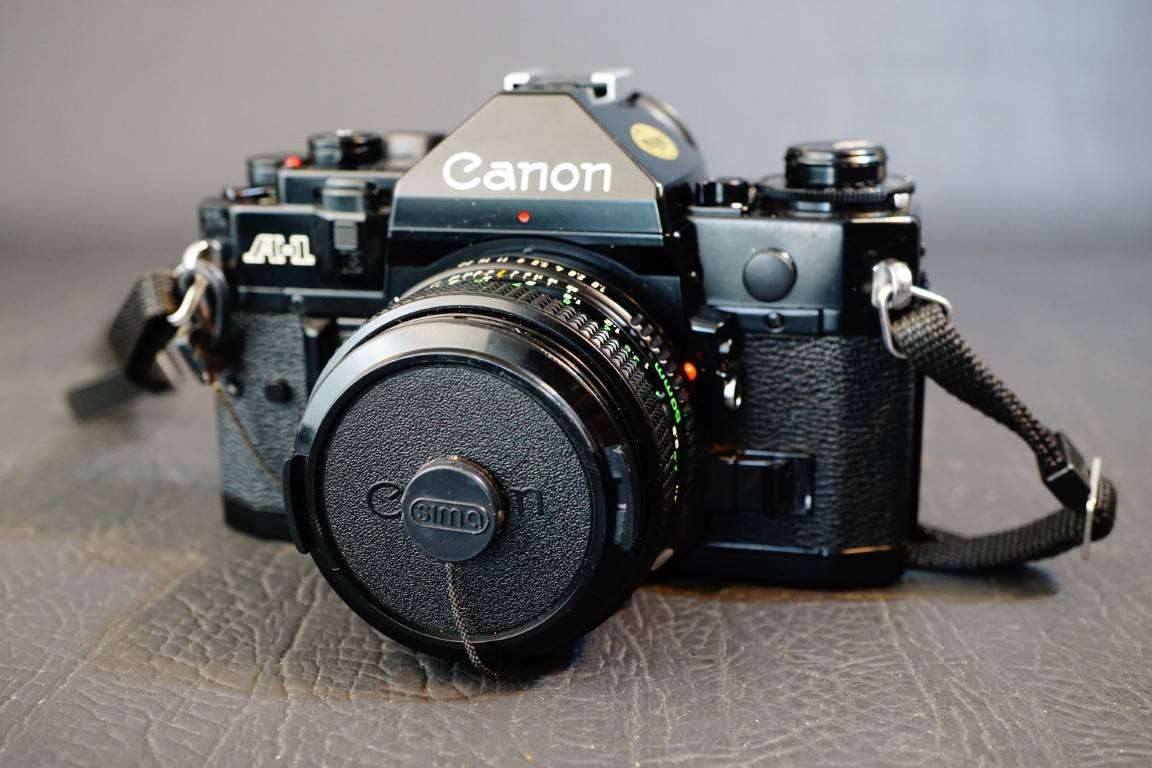 Canon A1 35mm SLR Film Camera with Canon nFD 50mm F1.8 Lens  **Great Condition**