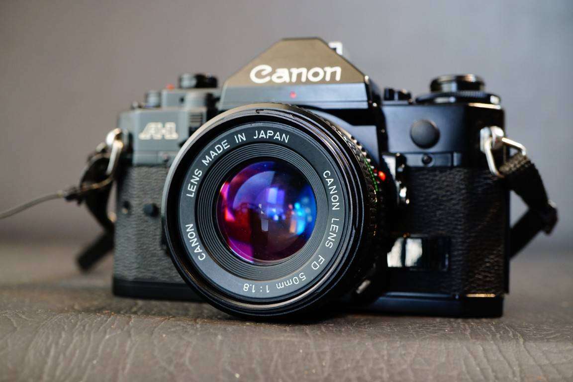 Canon A1 35mm SLR Film Camera with Canon nFD 50mm F1.8 Lens  **Great Condition**