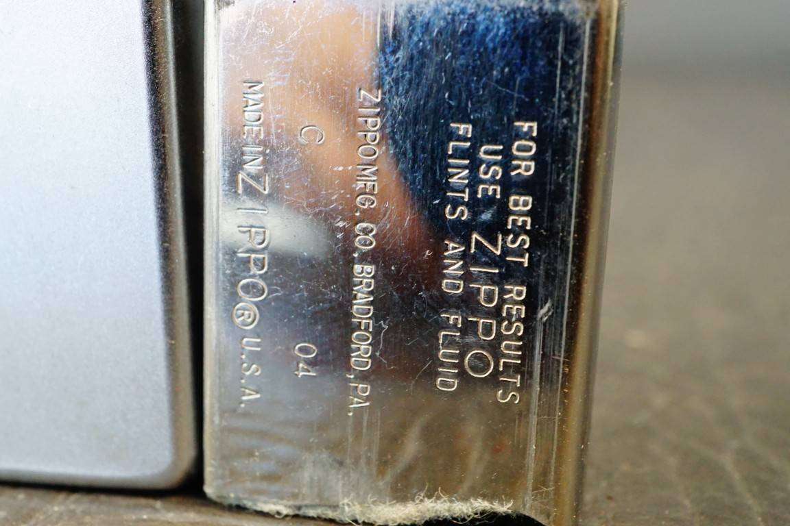 Zippo Slim Stainless Steel with Sandblasted Finish **Excellent Condition**