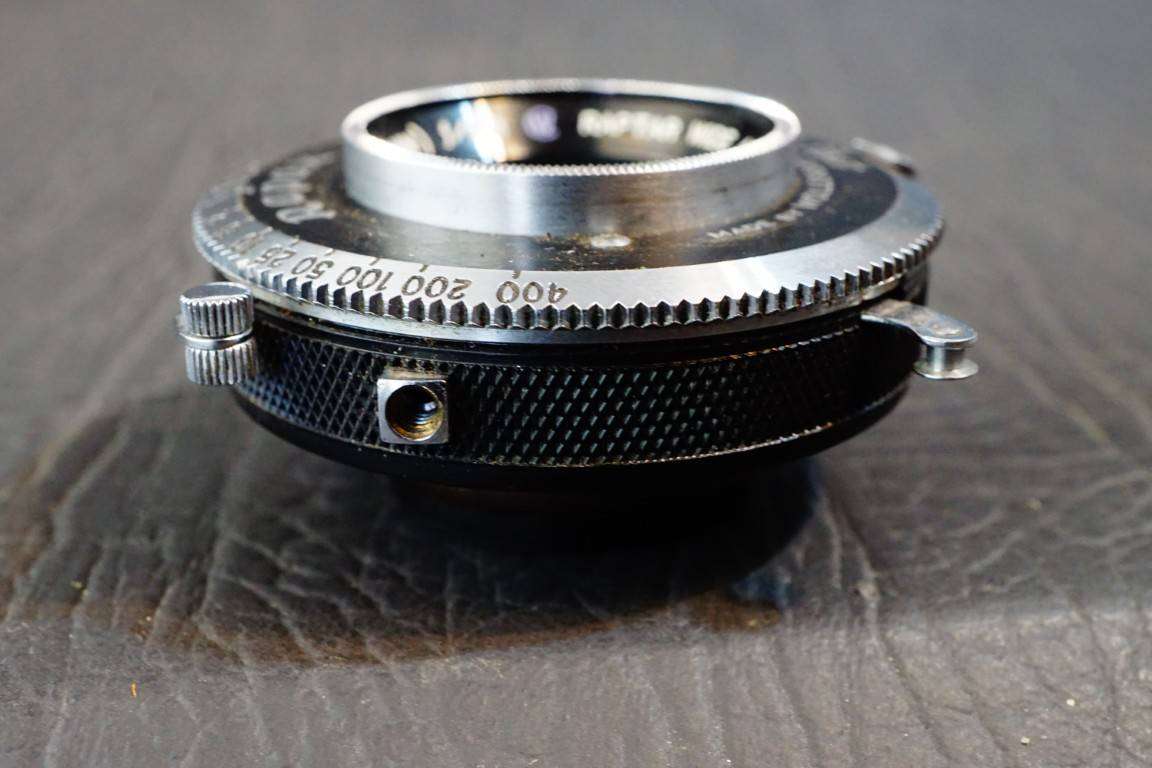 Wollensak Raptar Wide Angle 3 1/2" 90mm F6.8 Lens in a Rapax Shutter  **Great Condition**