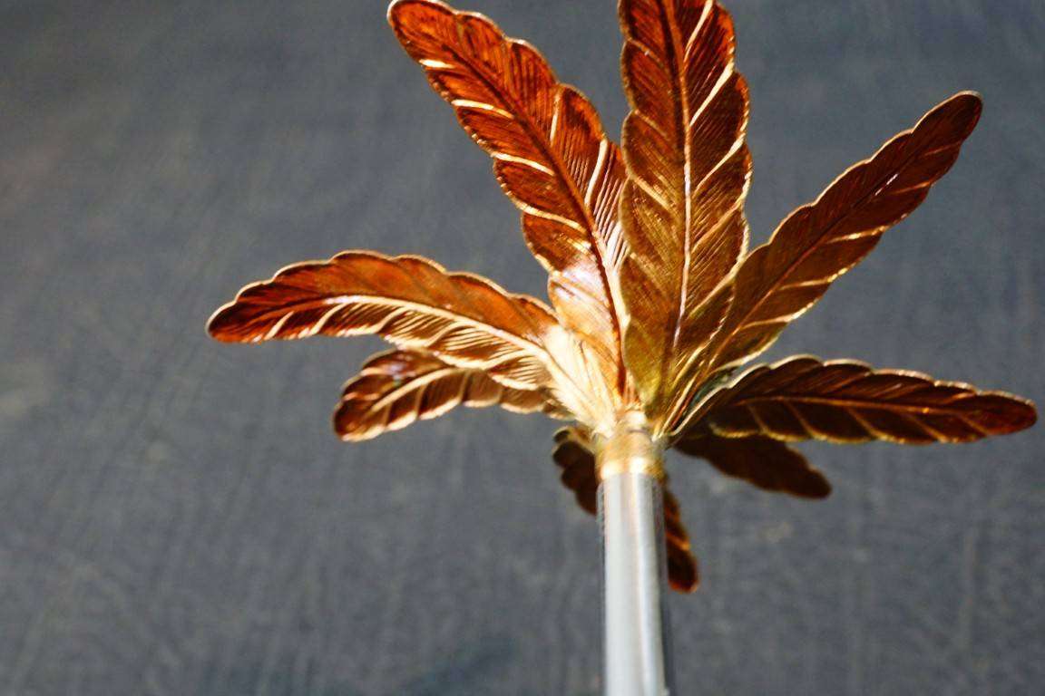 Art Deco MEPRA - INOX 18/10 Copper PALM TREE TRAY Made in Italy **Great Condition**