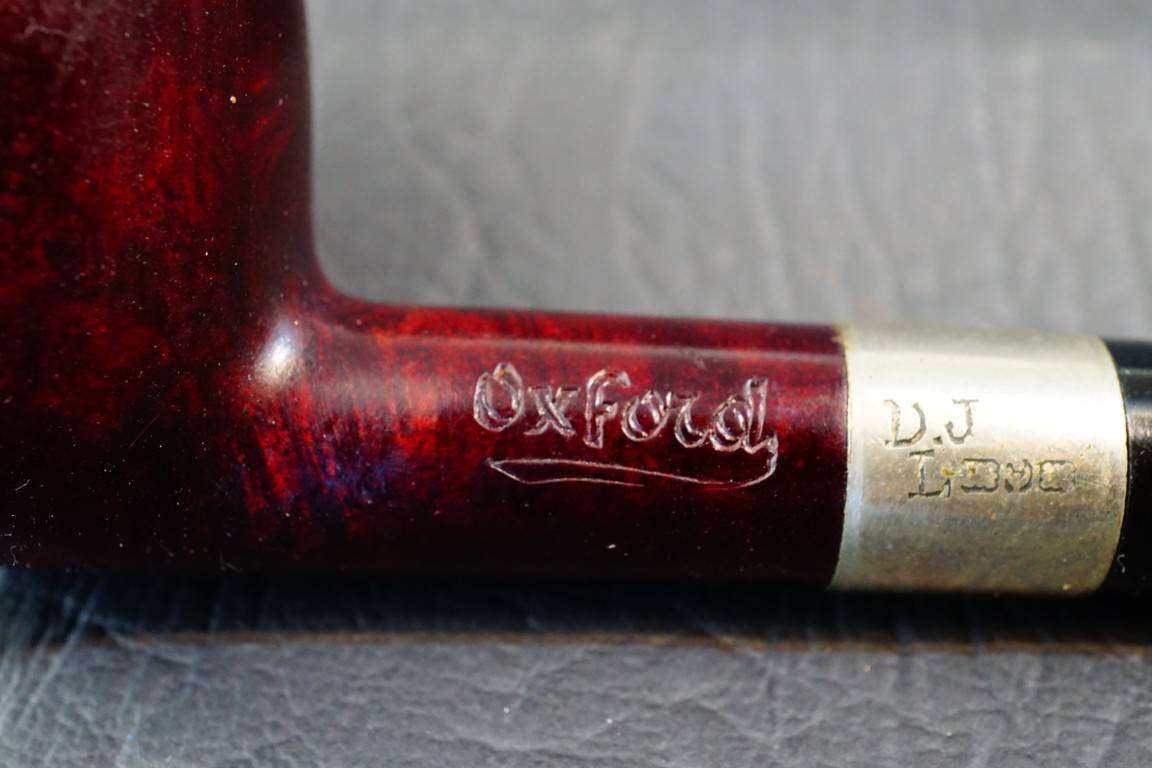 Vintage Oxford Smoking Pipe with a Sterling Silver Collar **Unsmoked Condition**