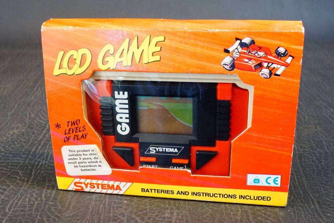 Vintage Systema Car F1 Race Handheld LCD Game with original Packaging - 1980s **Great Condition**