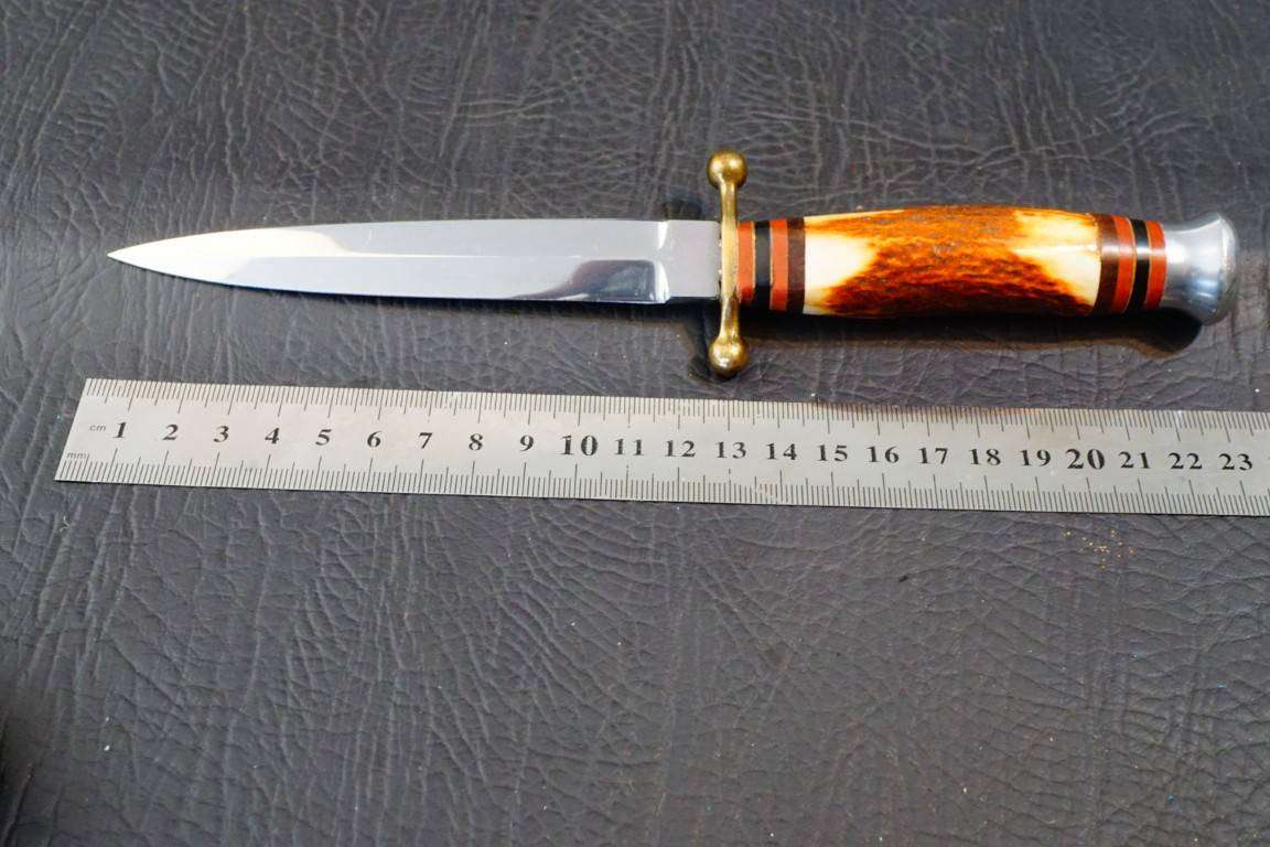 Linder Dagger Fixed Blade Knife Handmade Solingen Germany **Excellent Condition**