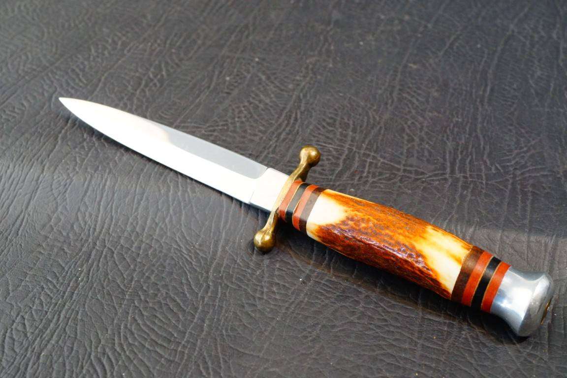 Linder Dagger Fixed Blade Knife Handmade Solingen Germany **Excellent Condition**