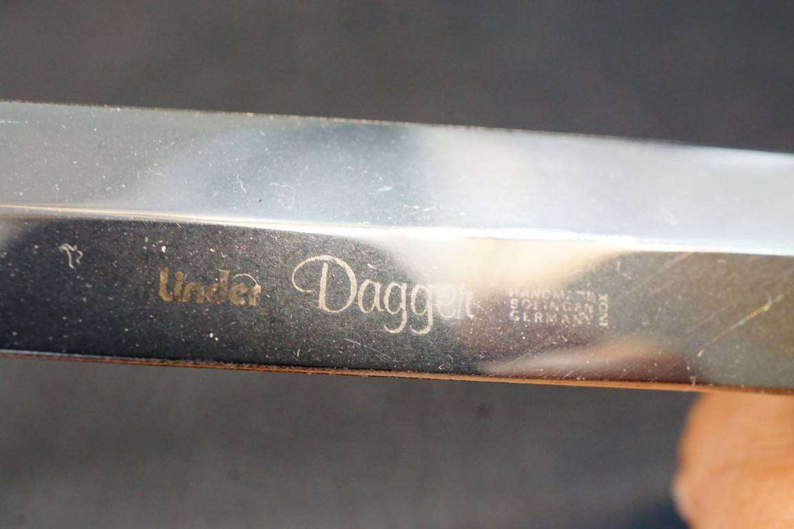 Linder Dagger Fixed Blade Knife Handmade Solingen Germany **Excellent Condition**