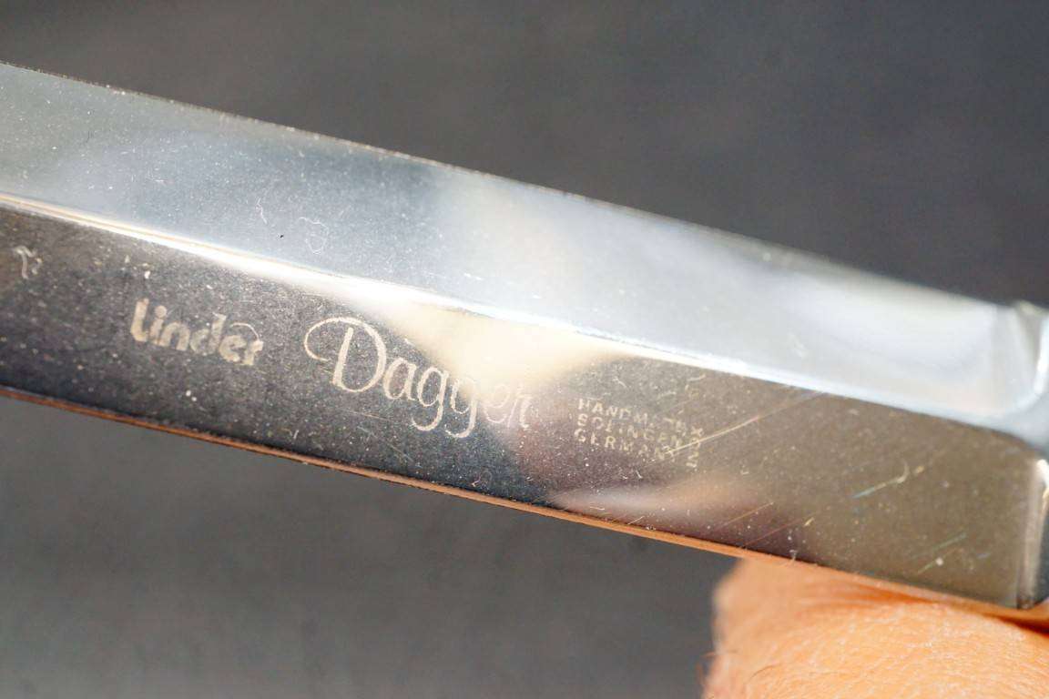 Linder Dagger Fixed Blade Knife Handmade Solingen Germany **Excellent Condition**