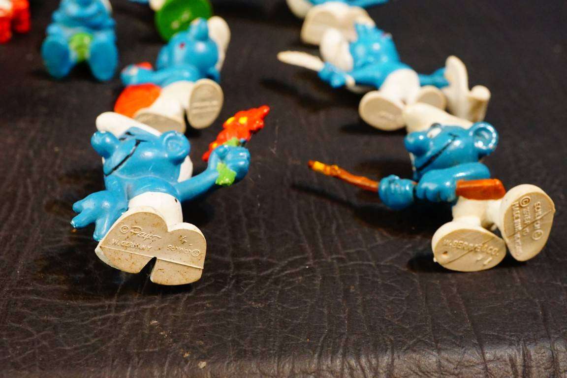 Vintage Peyo West Germany made Smurfs **13 in Total**