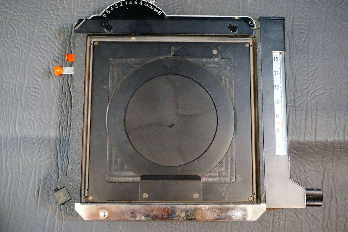 Sinar 4x5 DB Copal Shutter + Release Cable and Schneider Symmar-S 210mm F5.6 Multi-Coated Lens