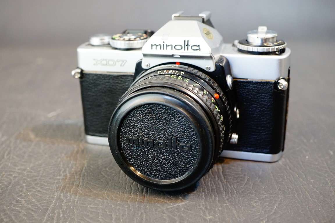 Minolta XD-7 35mm SLR Film Camera with Minolta MD 50mm F1.7 Lens  **Great Condition**