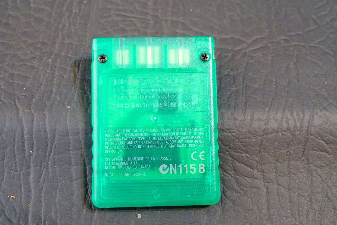Sony PS2 Authentic MagicGate Memory Card Translucent Emerald Green (Sony PlayStation 2) PS2